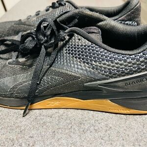 Reebok Nano Men's Black and Gold Athletic Shoes